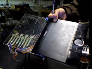 Top view of the hardware interface